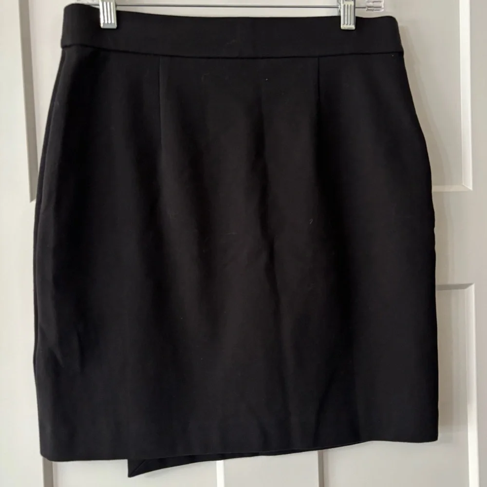 MADEWELL FAUX WRAP BLACK SKIRT Cotton blend size L‎ NWT - Picture 6 of 8